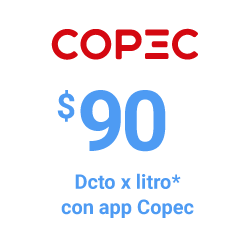 $90 descuento por litro con App Copec MittaGo