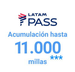 Acumulacion hasta 11.000 millas en Latam pass MittaGo